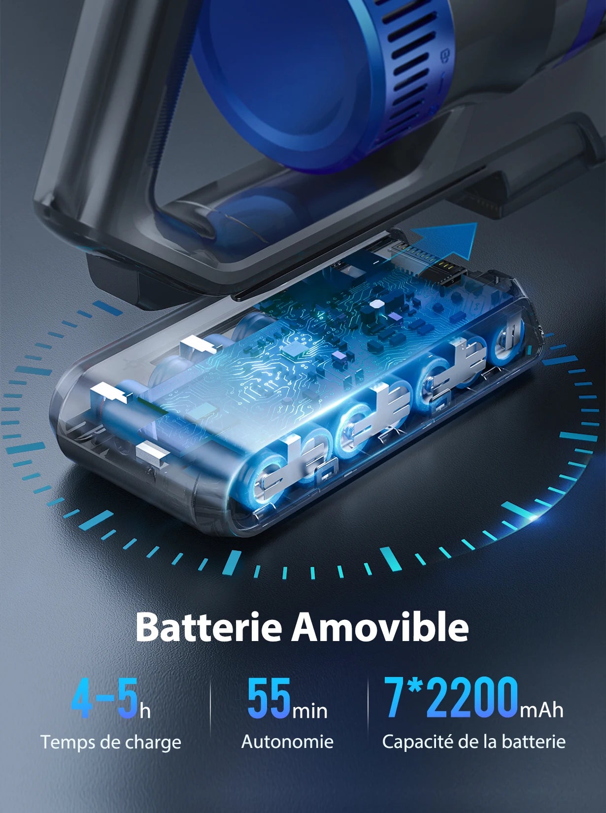 JR500 Cordless Vacuum Cleaners Handheld 55 Mins 36000PA Suction Power Home Appliance 1.2L Dust Cup Removable Battery